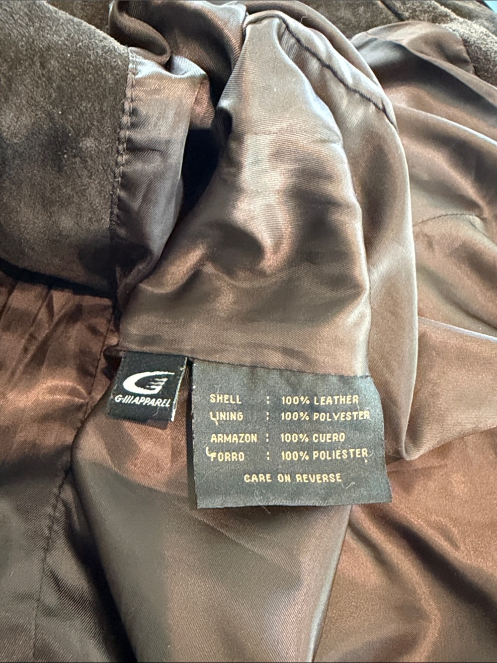 Y2K Vintage Siena Espresso Brown Genuine Suede Leather Blazer Jacket Size 10 - Picture 5 of 5